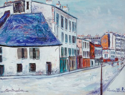 モン・セニス通り、ガブリエル・デストレの邸宅、1945年頃（キャンバスにグアッシュ） 作： Maurice Utrillo