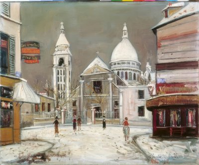 モンマルトルのモンセニス通り 作： Maurice Utrillo
