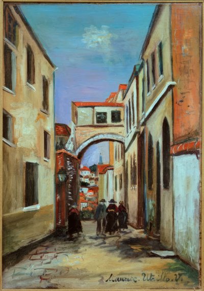 ヴィルフランシュの道路 作： Maurice Utrillo
