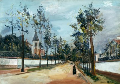 郊外の道路 作： Maurice Utrillo