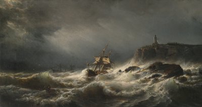 ジャージー島の難破船、1862年 作： Mauritz Frederik Hendrik De Haas