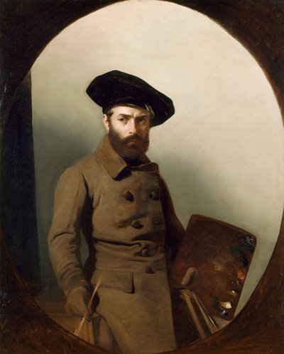 画家カルロ・ベロージオの肖像、マウロ・コンコーニ作（1815-1860）、キャンバスに油彩 作： Mauro Conconi