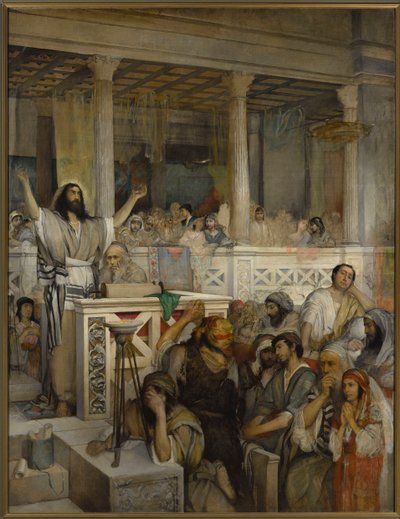 Le Christ prechant a Capharnaum - Capernaumで説教するキリスト - Maurycy Gottlieb (1856-1879).油彩・キャンバス 作： Maurycy Gottlieb