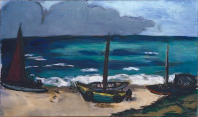 海に迫る雷雨 作： Max Beckmann