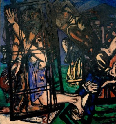 風車付きバルーン。ミルは 作： Max Beckmann