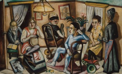 仮面舞踏会の前に」1922年 作： Max Beckmann