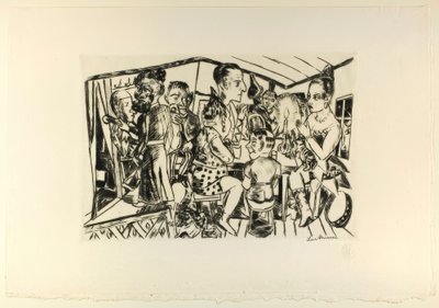 ビハインド・ザ・シーン、Jahrmarktのプレート3 作： Max Beckmann