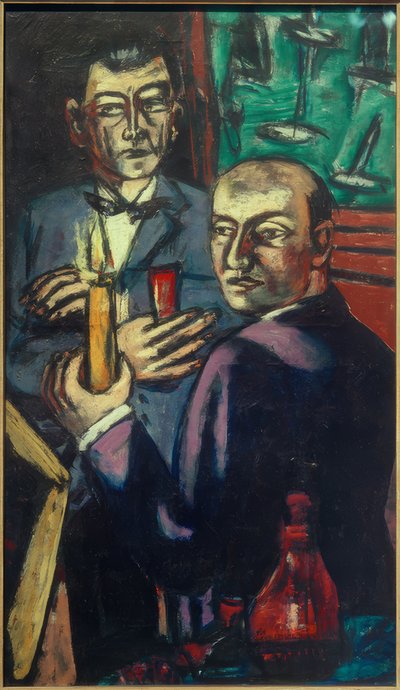 ポートレート カート・ヴァレンティンとハンズ・スワースンスキー 作： Max Beckmann