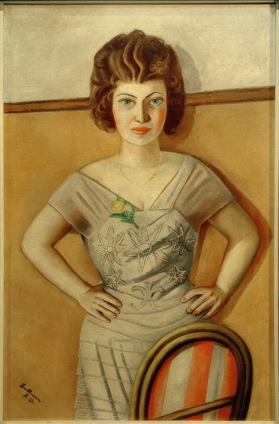 Dr.ハイデル夫人の肖像。ルーマニア女性の肖像 作： Max Beckmann
