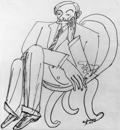 フリードリヒ・ヴォルデンベルグ＝ギルド・ワルトの肖像 作： Max Beckmann