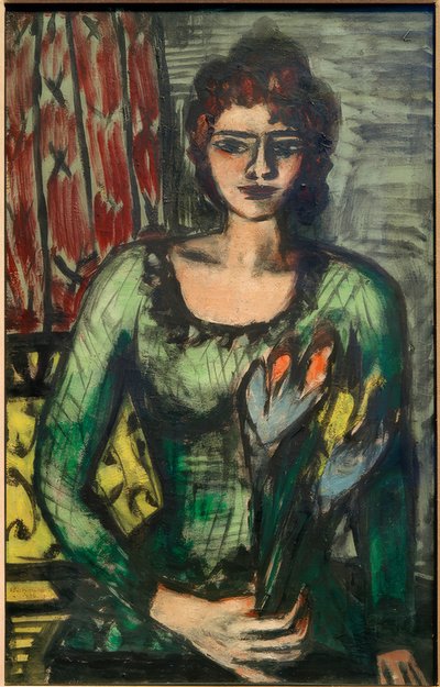 緑のジャンパーを着たクアッピの肖像 作： Max Beckmann
