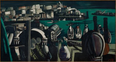 ジェノバの景色：ジェノバ港 作： Max Beckmann
