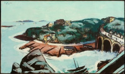 マルセイユ近郊の海辺の街の風景 作： Max Beckmann