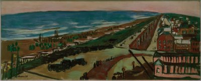 夕方のザントフォールトの眺め 作： Max Beckmann