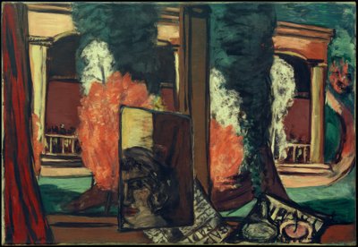バーデン・バーデンの窓からの眺め 作： Max Beckmann