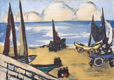 浜辺のボート 作： Max Beckmann