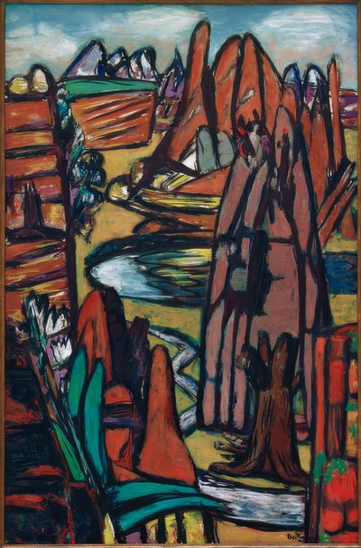 ボルダー・ロックスケープ 作： Max Beckmann