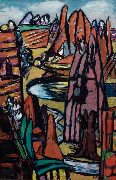 ボルダー – 岩の多い風景 作： Max Beckmann
