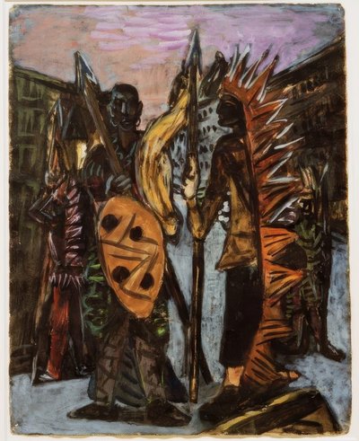 インドを遊ぶ少年たち 作： Max Beckmann