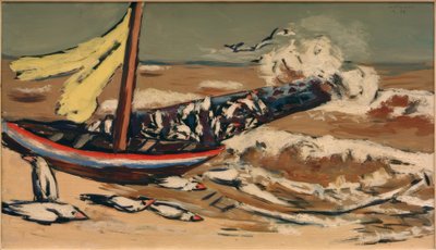 カモメのいる茶色の海 作： Max Beckmann