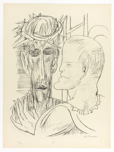 キリストとピラト」プレート15（「デイアンドドリーム」より 作： Max Beckmann