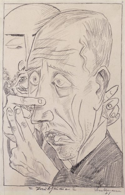 聴覚障害者のミュート; タウブシュトゥメ 作： Max Beckmann