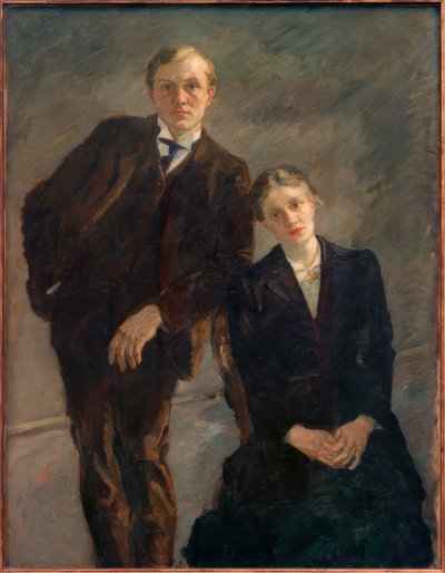 ダブルポートレート マックス・ベックマンとミンナ・ベックマン-チューブ 作： Max Beckmann