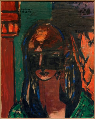 マスクをした女性 作： Max Beckmann