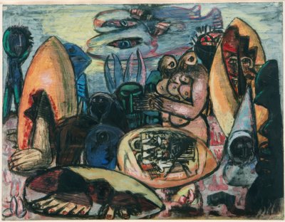 初期の人類 作： Max Beckmann