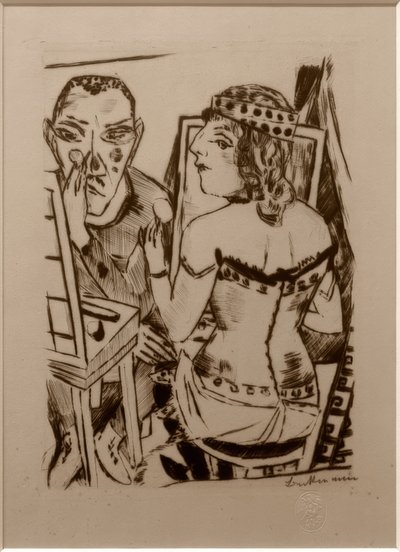 クロークルーム 作： Max Beckmann