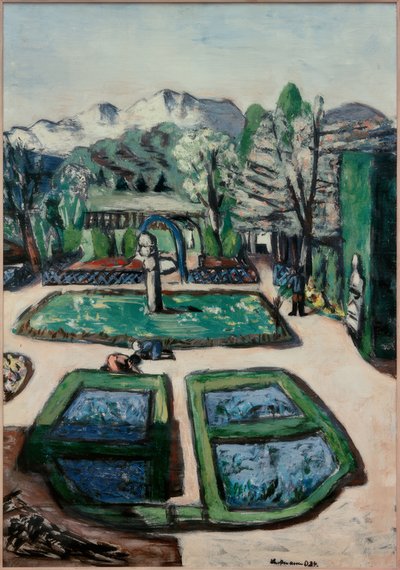 春の庭園風景 作： Max Beckmann