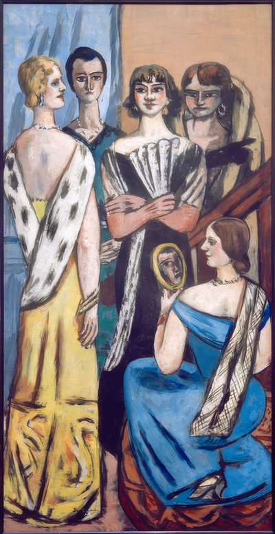 女性の大きな画像（5人の女性 作： Max Beckmann