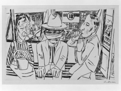 路面電車の中で 作： Max Beckmann