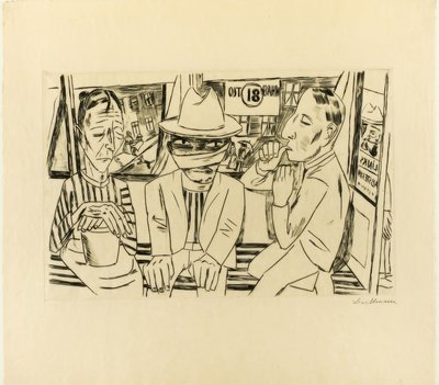 In the Tram 作： Max Beckmann