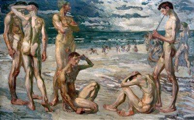 海辺の若者たち 作： Max Beckmann