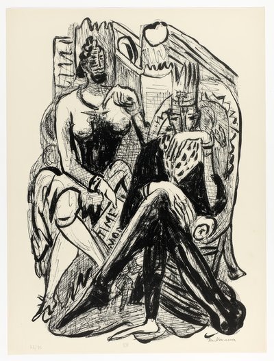 King and Demagogue, plate 8 from Day and Dream 作： Max Beckmann