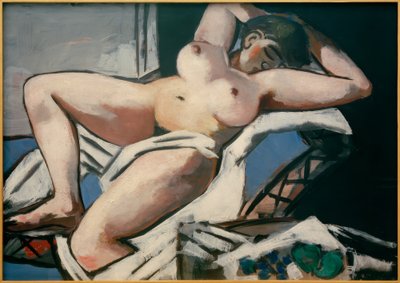 リクライニングヌード 作： Max Beckmann