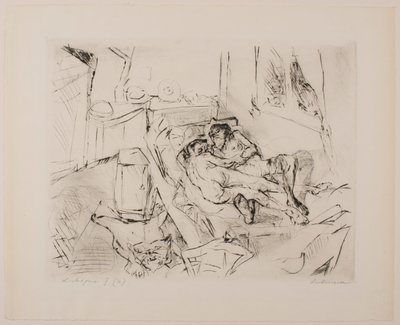 Lovers I、ポートフォリオ「Faces」のプレート 4 作： Max Beckmann