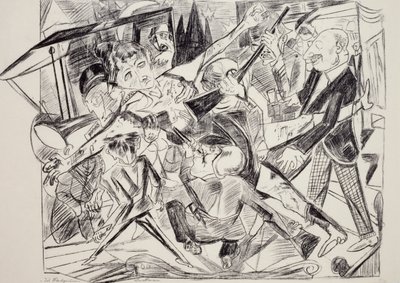 殉教、Max Beckmann (1884-1950) 作、彫刻。 20世紀ドイツ。 作： Max Beckmann