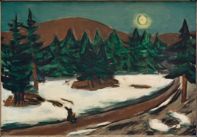 雪のある山の月面風景 作： Max Beckmann