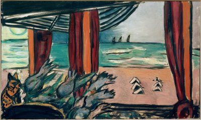 テントのある北海の風景 作： Max Beckmann