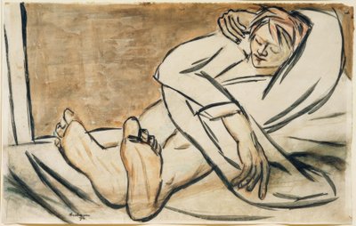 Peter, lying 作： Max Beckmann