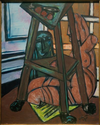 彫刻スタジオ（スタジオコーナー 作： Max Beckmann