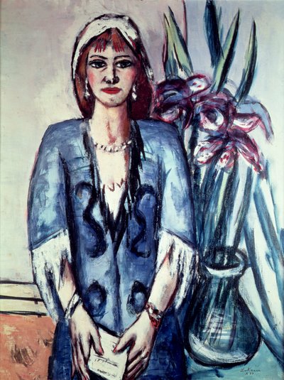 Quappi em azul e cinza 作： Max Beckmann