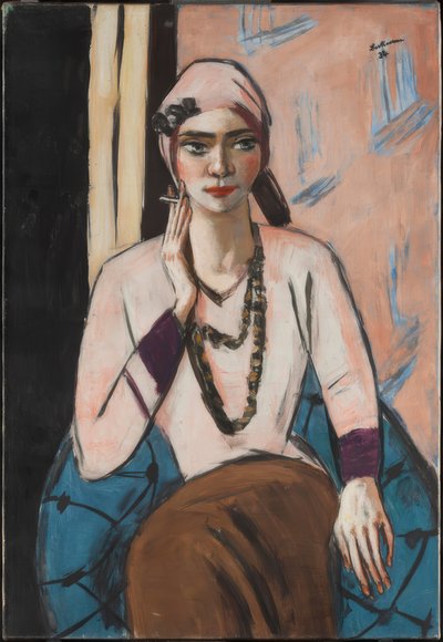 Quappi in Pink ジャンパー 作： Max Beckmann