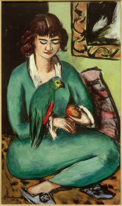 オウムのいるクアッピ 作： Max Beckmann