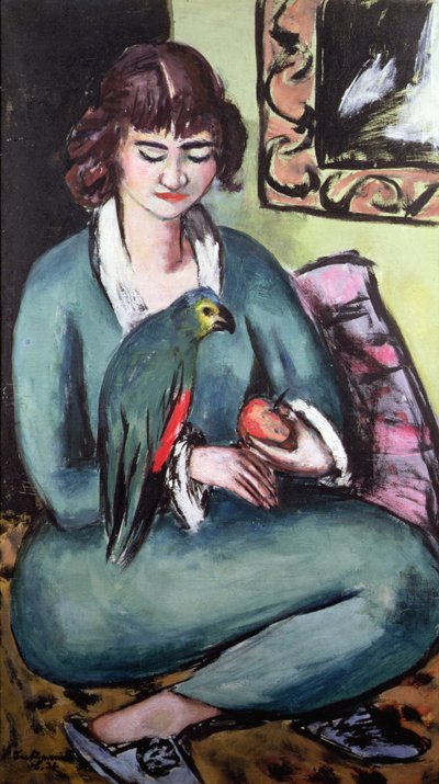 オウムのいるクアッピー 作： Max Beckmann