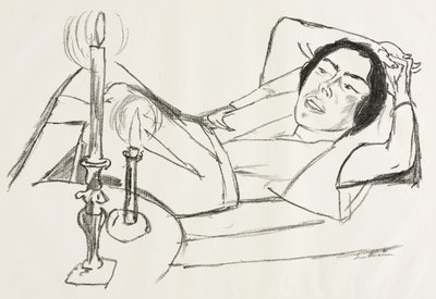 横たわる女 (ヨハンナ・ローブの肖像) 作： Max Beckmann