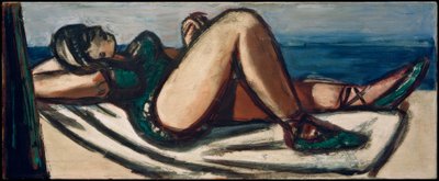 ビーチで寝る 作： Max Beckmann