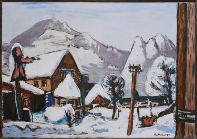 雪景色 ガルミッシュ 作： Max Beckmann